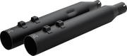 KHROME WERKS HP-Plus® Slip-On Mufflers - 4" - Straight Cut with Ripper Baffle - M8 - Black 40FST-1012-BLK
