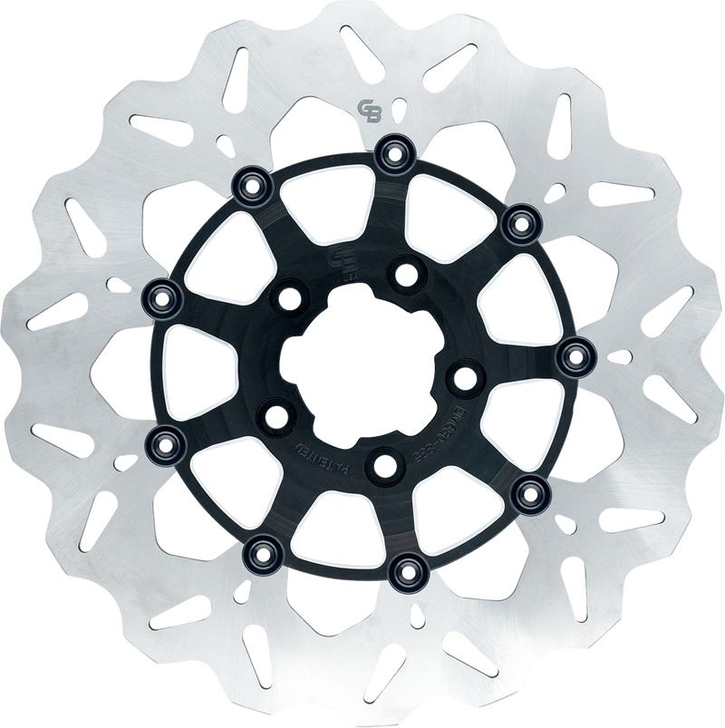 GBRAKES Wave? Brake Rotor - Front - 13" - Machined Black GBDU010