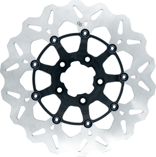 GBRAKES Wave? Brake Rotor - Front - 13" - Machined Black GBDU010