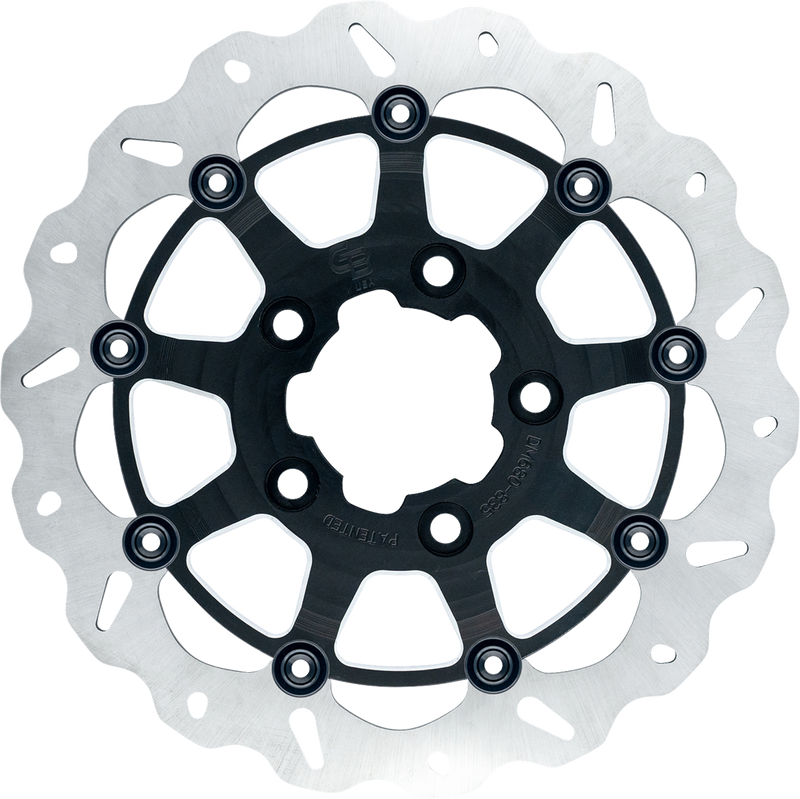 GBRAKES Wave? Brake Rotor - Front - 13" - Narrow Band - Machined Black GBDU011