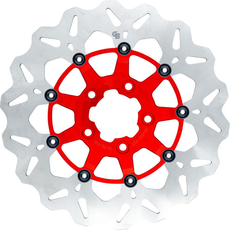 GBRAKES Wave? Brake Rotor - Front - 12.5" - Red GBDU029