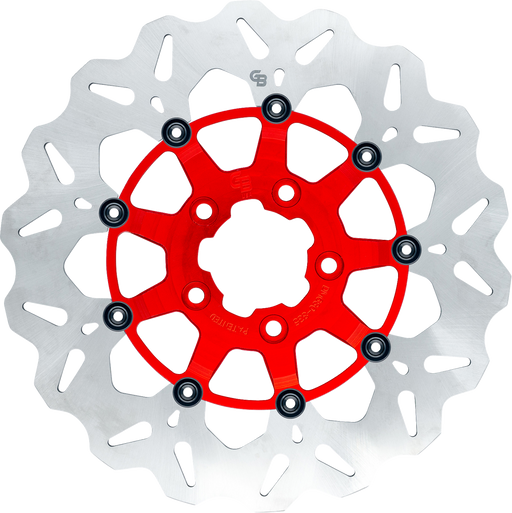 GBRAKES Wave? Brake Rotor - Front - 12.5" - Red GBDU029