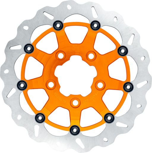 GBRAKES Wave? Brake Rotor - Front - 13" - Narrow Band - Orange GBDU037