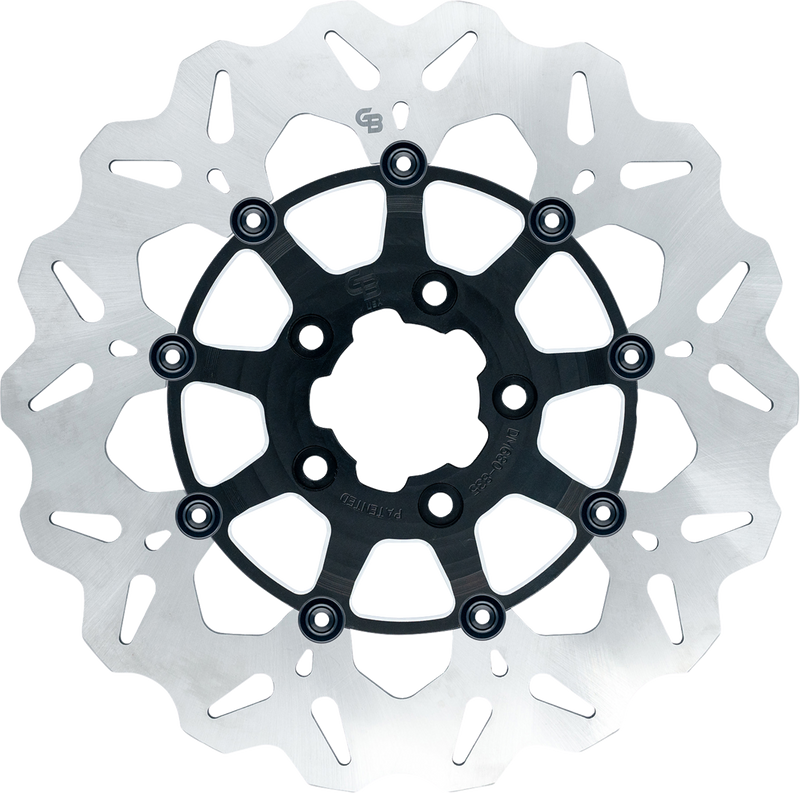 GBRAKES Wave? Brake Rotor - Front - Machined Black GBDU012