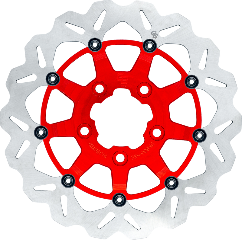 GBRAKES Wave? Brake Rotor - Front - 13" - Red GBDU032