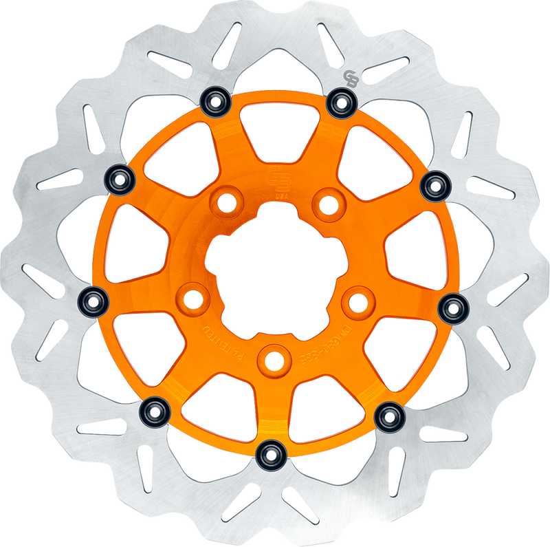 GBRAKES Wave? Brake Rotor - Front - 13" - Orange GBDU033