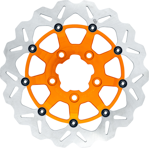 GBRAKES Wave? Brake Rotor - Front - 13" - Orange GBDU033