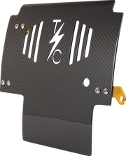 THRASHIN SUPPLY CO. Skid Plate - Carbon Fiber/Gloss - With Gold Brackets - FLHX/FLTRX TSC-3034-5