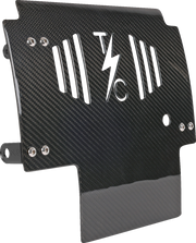 THRASHIN SUPPLY CO. Skid Plate - Carbon Fiber/Gloss - With Black Brackets - FLHX/FLTRX TSC-3034-1