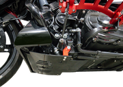 THRASHIN SUPPLY CO. Skid Plate - Carbon Fiber/Gloss - With Red Brackets - FLHX/FLTRX TSC-3034-2