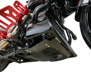 THRASHIN SUPPLY CO. Skid Plate - Carbon Fiber/Gloss - With Black Brackets - FLHX/FLTRX TSC-3034-1