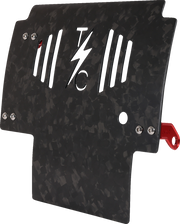 THRASHIN SUPPLY CO. Skid Plate - Carbon Fiber/Forged - With Red Brackets - FLHX/FLTRX TSC-3035-2