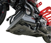 THRASHIN SUPPLY CO. Skid Plate - Carbon Fiber/Forged - With Black Brackets - FLHX/FLTRX TSC-3035-1