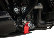 THRASHIN SUPPLY CO. Skid Plate - Carbon Fiber/Forged - With Red Brackets - FLHX/FLTRX TSC-3035-2