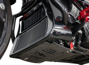 THRASHIN SUPPLY CO. Skid Plate - Carbon Fiber/Forged - With Red Brackets - FLHX/FLTRX TSC-3035-2