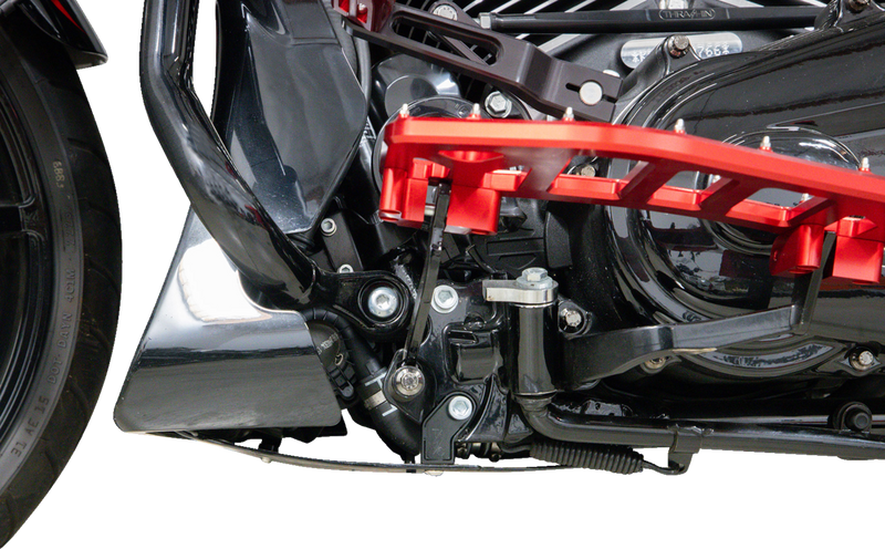 THRASHIN SUPPLY CO. Skid Plate - Carbon Fiber/Forged - With Black Brackets - FLHX/FLTRX TSC-3035-1