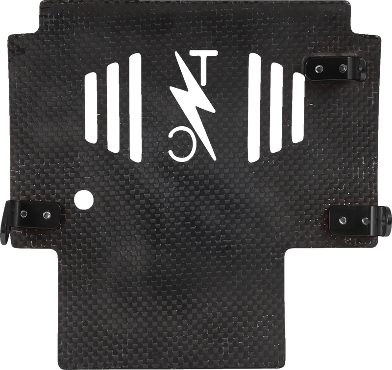 THRASHIN SUPPLY CO. Skid Plate - Carbon Fiber/Forged - With Black Brackets - FLHX/FLTRX TSC-3035-1