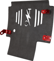 THRASHIN SUPPLY CO. Skid Plate - Carbon Fiber/Forged - With Red Brackets - FLHX/FLTRX TSC-3035-2