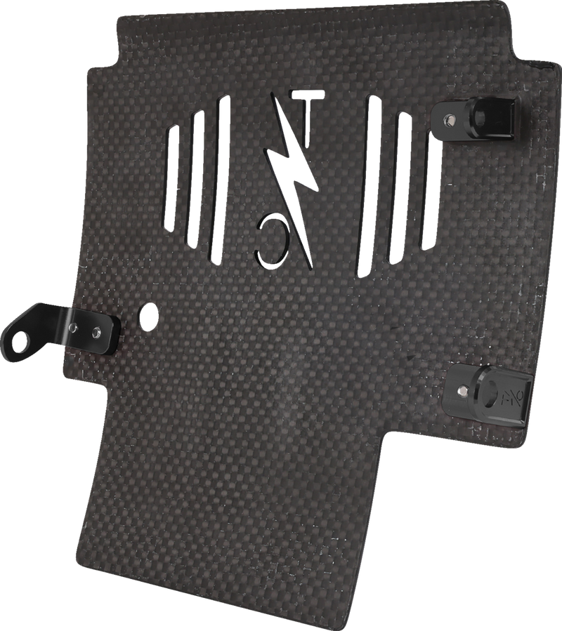 THRASHIN SUPPLY CO. Skid Plate - Carbon Fiber/Forged - With Black Brackets - FLHX/FLTRX TSC-3035-1