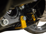 THRASHIN SUPPLY CO. Skid Plate - Carbon Fiber/Forged - With Gold Brackets - FLHX/FLTRX TSC-3035-5