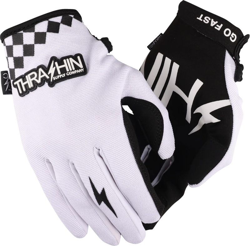 THRASHIN SUPPLY CO. Go Fast Stealth Gloves - White - Small SV1-10-08