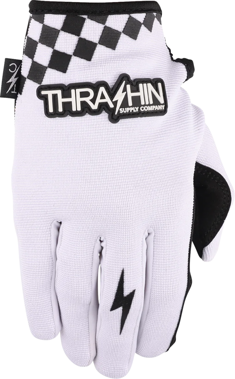 THRASHIN SUPPLY CO. Go Fast Stealth Gloves - White - Small SV1-10-08