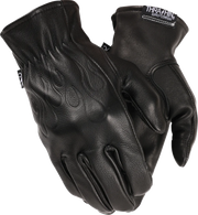THRASHIN SUPPLY CO. Roper Leather Gloves - Black - Small TRG-01-08