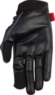 THRASHIN SUPPLY CO. Stealth Leather Palm Flame Gloves - Red - Small SV1-21-08