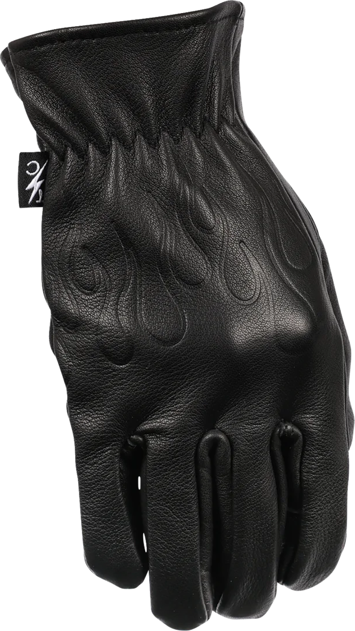 THRASHIN SUPPLY CO. Roper Leather Gloves - Black - Small TRG-01-08