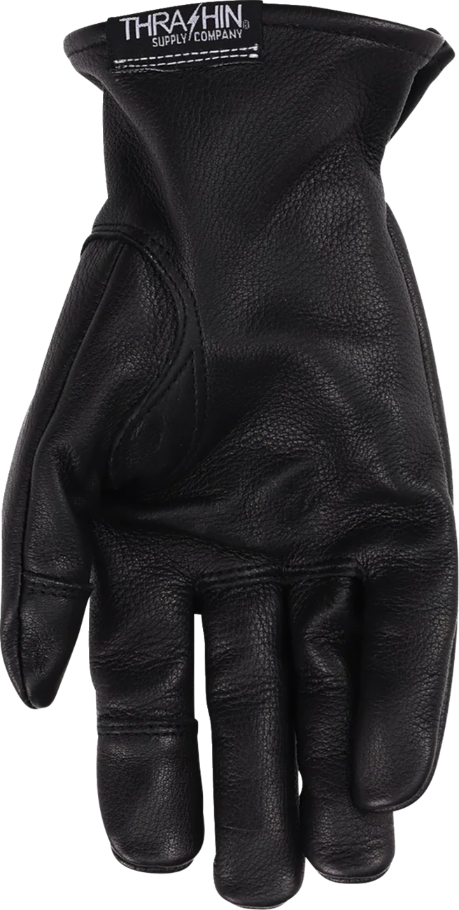 THRASHIN SUPPLY CO. Roper Leather Gloves - Black - Small TRG-01-08