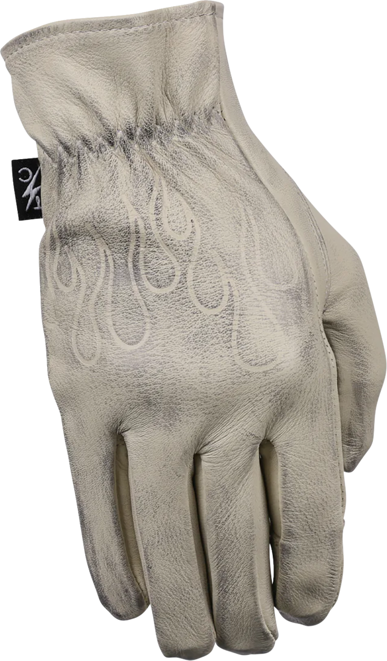THRASHIN SUPPLY CO. Roper Leather Gloves - Bone White - XS TRG-00-07