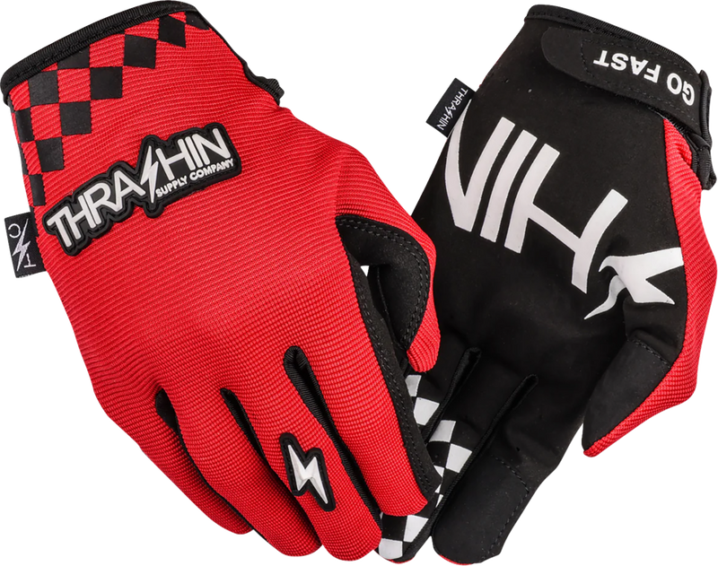 THRASHIN SUPPLY CO. Go Fast Stealth Gloves - Red - Small SV1-18-08