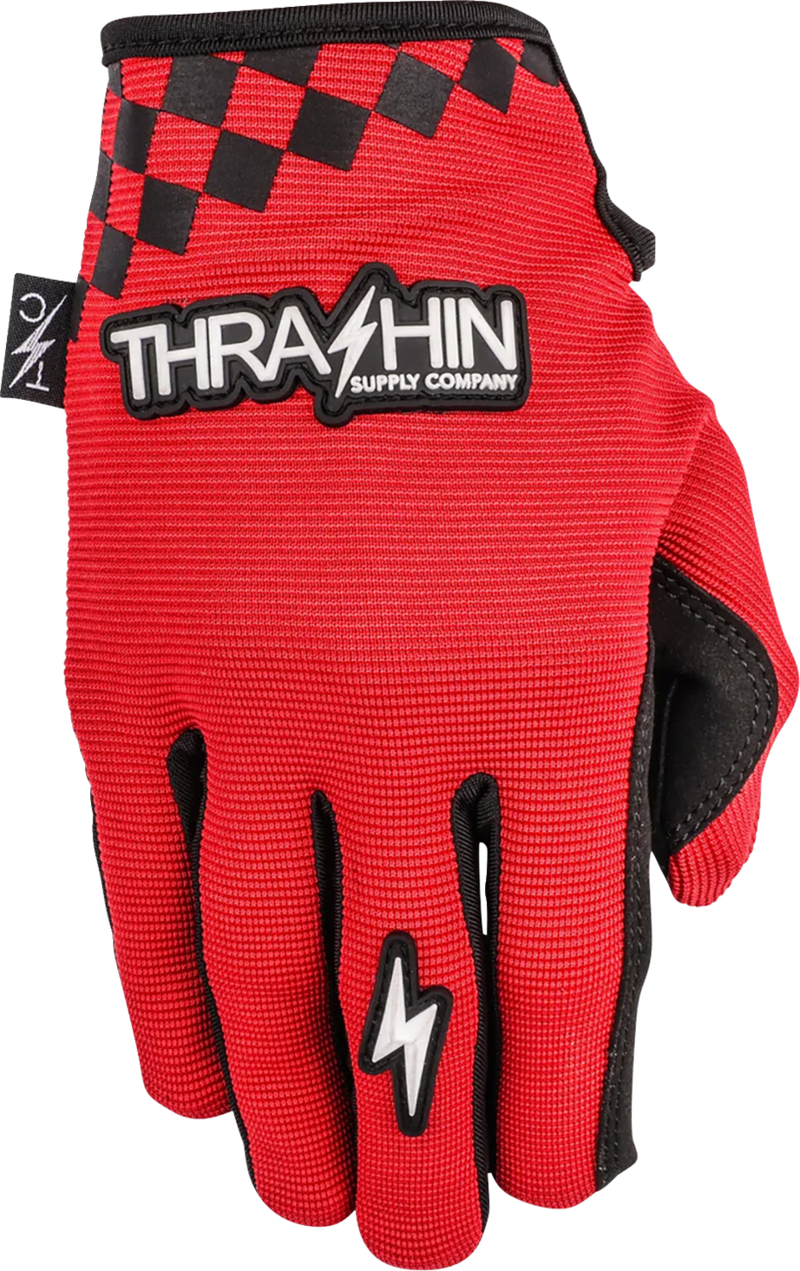 THRASHIN SUPPLY CO. Go Fast Stealth Gloves - Red - Small SV1-18-08