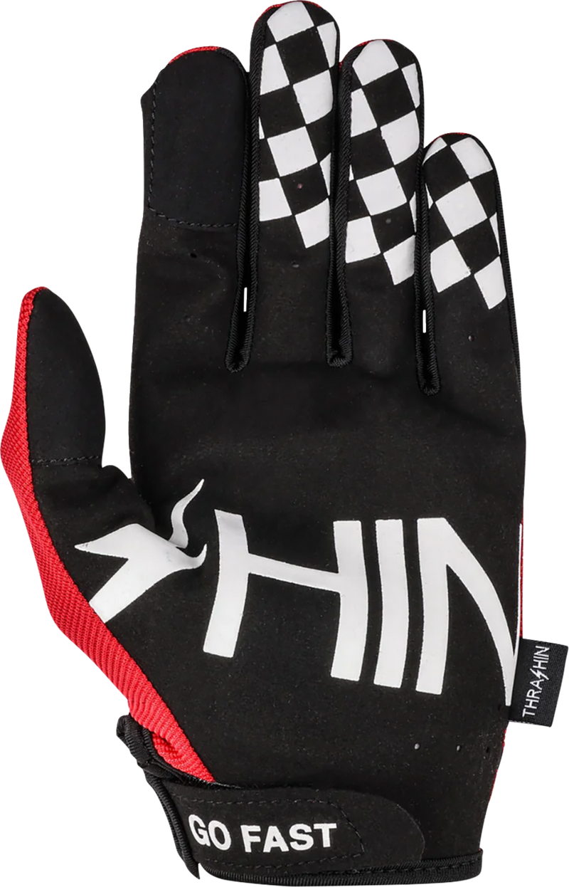 THRASHIN SUPPLY CO. Go Fast Stealth Gloves - Red - Small SV1-18-08