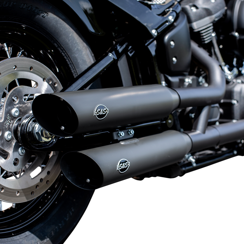 S&S CYCLE Slash Cut Race Mufflers - Black