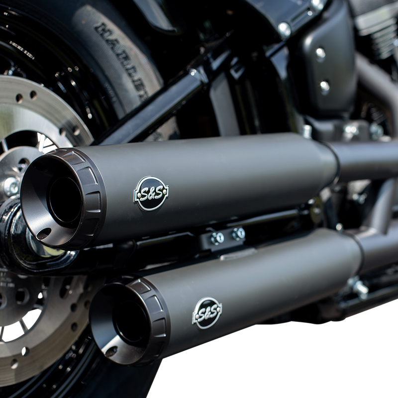 S&S CYCLE Grand National Race Mufflers for Softail - Black