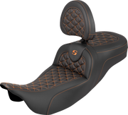 SADDLEMEN RoadSofa™ Tri-Gripper Seat - Extended Reach - w/ B - Orange