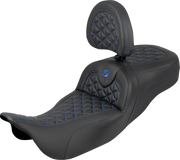 SADDLEMEN RoadSofa™ Tri-Gripper Seat - Extended Reach - w/ B - Blue