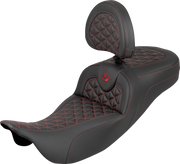 SADDLEMEN RoadSofa™ Tri-Gripper Seat - Extended Reach - w/ B - Red