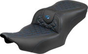 SADDLEMEN Roadsofa™ Seat - without Backrest - Blue Stitch - FLH/FLT '23-'25 823-07-21001