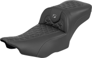 SADDLEMEN Roadsofa™ Extended Reach Seat - without Backrest - Gray Stitch - FLH/FLT '23-'25 823-07-21102