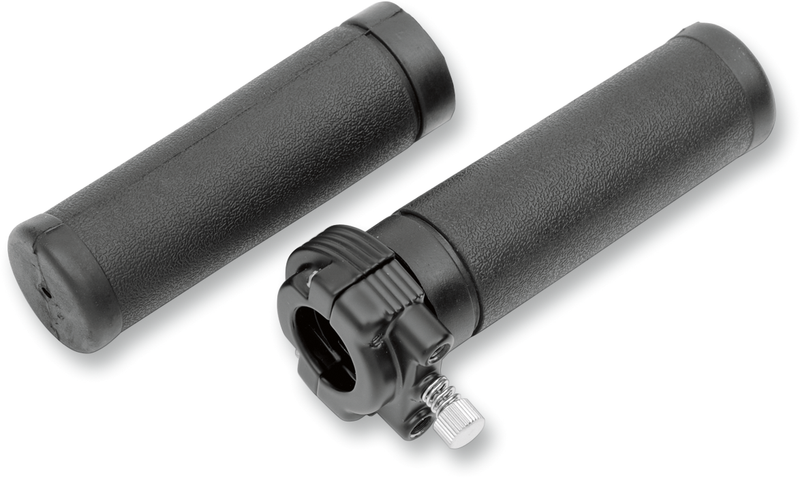 DRAG SPECIALTIES Replacement Dual Cable Throttle Assembly Grip Set - Black