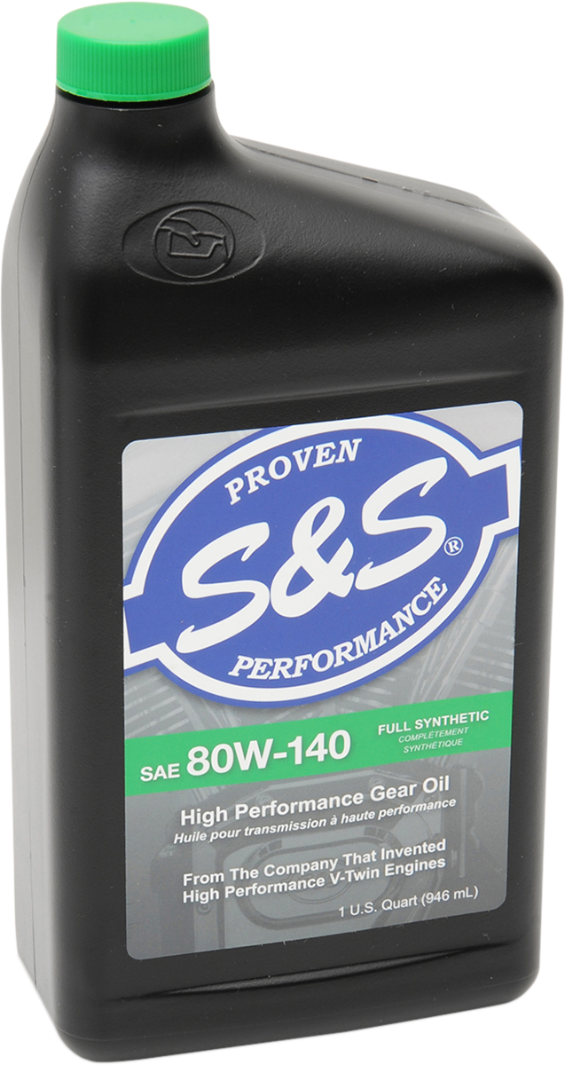 80w140 gear oil S & S Cycle 153756 High Performance Synthetic Big Twin Gear Oil - SAE 80W-140