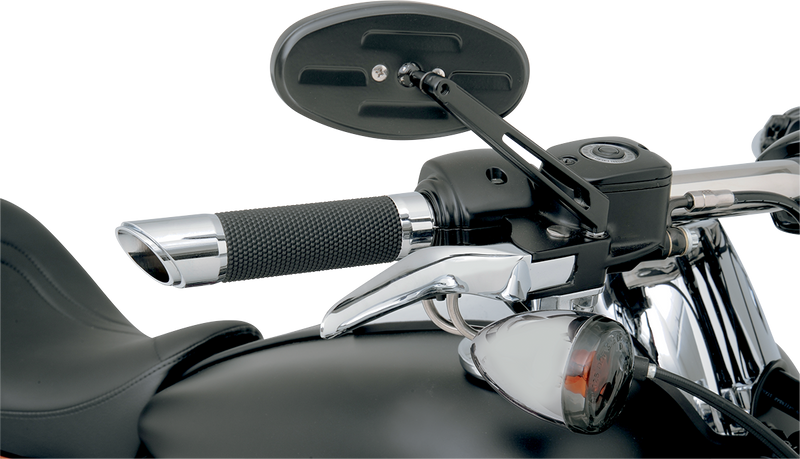 DRAG SPECIALTIES Stealth II Oval 5" x 2-1/2" Mirror Set - Black