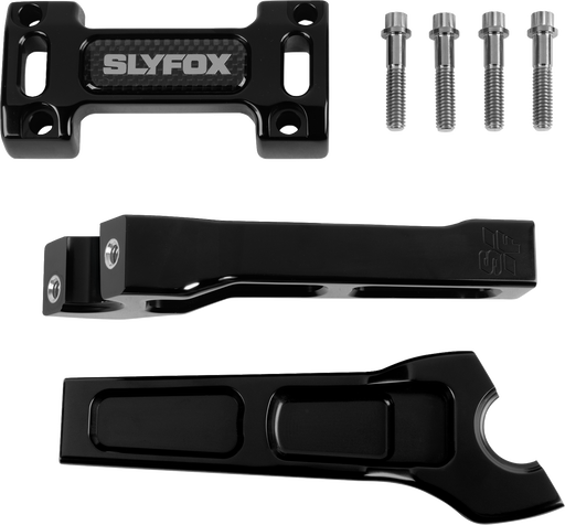 SLYFOX Handlebar Riser Kit - Straight - 1" Clamping - 6" Rise - Black SF-1001-06-B