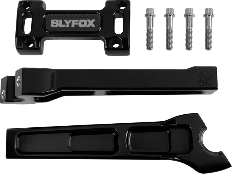 SLYFOX Handlebar Riser Kit - Straight - 1" Clamping - 8" Rise - Black SF-1001-08-B