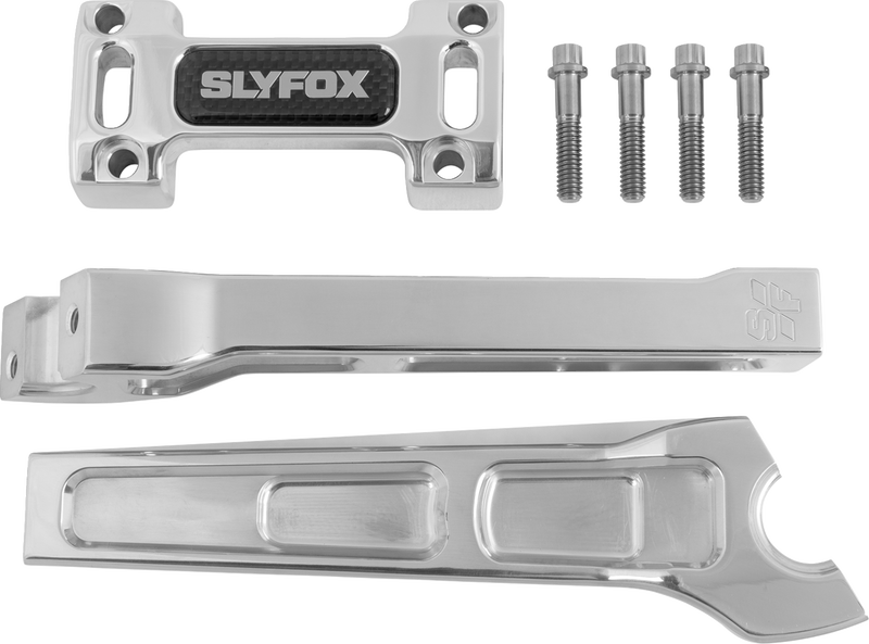 SLYFOX Handlebar Riser Kit - Straight - 1" Clamping - 8" Rise - Raw SF-1001-08-R