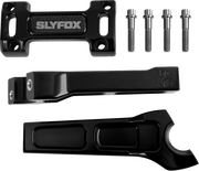 SLYFOX Handlebar Riser Kit - Straight - 1-1/8" Clamping - 6" Rise - Black SF-1003-06-B