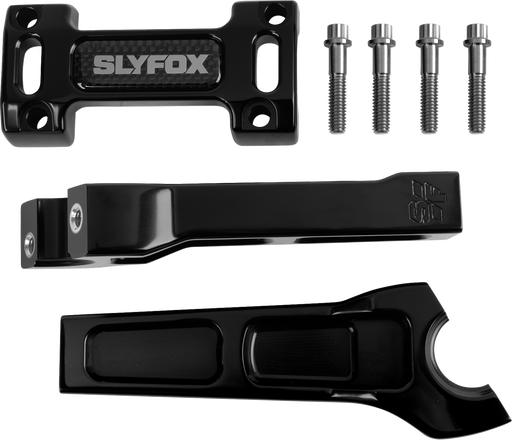 SLYFOX Handlebar Riser Kit - Straight - 1-1/8" Clamping - 6" Rise - Black SF-1003-06-B