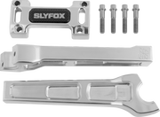 SLYFOX Handlebar Riser Kit - Straight - 1-1/8" Clamping - 8" Rise - Raw SF-1003-08-R